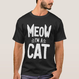T-shirt Miaou Je Suis Un Chat Costume Halloween Drôle Amat