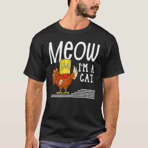 T-shirt Miaou Je Suis Un Chat D'Action De Grâce Dinde Faux