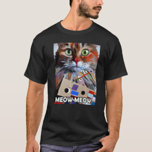 T-shirt Miaou Miaou Chat Mignon Chaton En Style De Chat 2