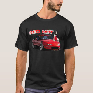 T-shirt Miata MX-5 d'un rouge ardent