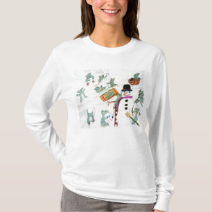 T-SHIRT MICE DE NOËL JOUER DANS LA NEIGE