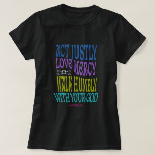 T-shirt Micée 6:8 Écriture Colorée