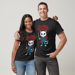 T-shirt Michael Meowers Halloween Drôle Chat Horror Film