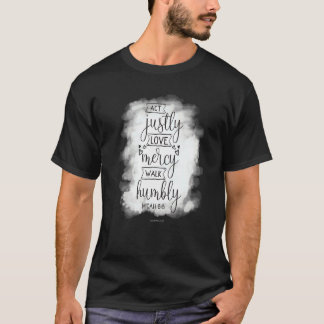 T-shirt Michah 6 8 Humbly Christian Bible Verse Religieux