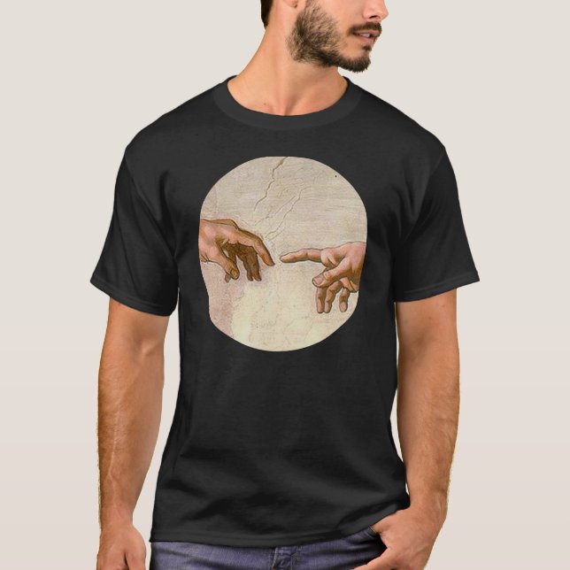 T-shirt Michelangelo Création Adam Dieu Art (Devant)