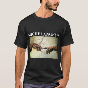T-shirt Michelangelo Création D'Adam Art Vintage