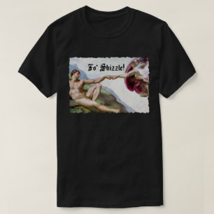 T-shirt Michelangelo Création De L'Homme Fist Bump Fo Shiz