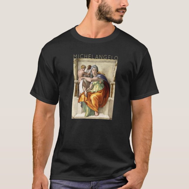 T-shirt Michelangelo Delphic Sibyl Sistine Chapelle Pour A (Devant)