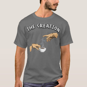 T-shirt Michelangelo parodie d'art Création de café