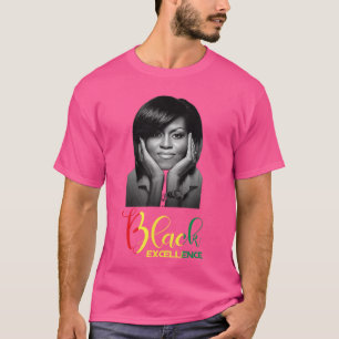 T-shirt Michelle Obama Excellence Noire Histoire Noir Mois