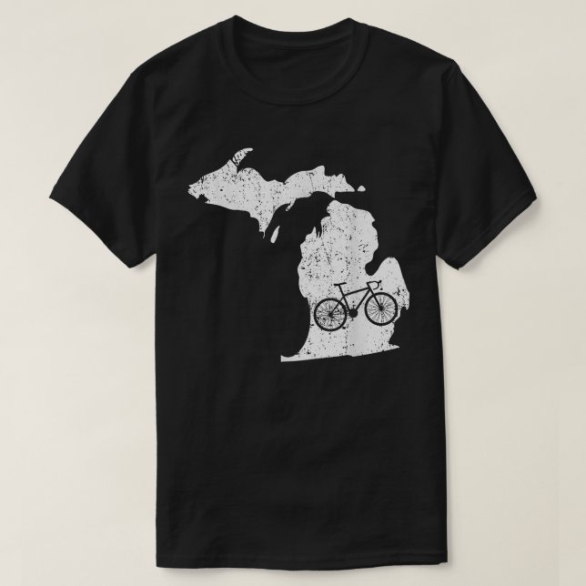 T-shirt Michigan Accueil State Bike Cycling & Triathlon Ca (Design devant)