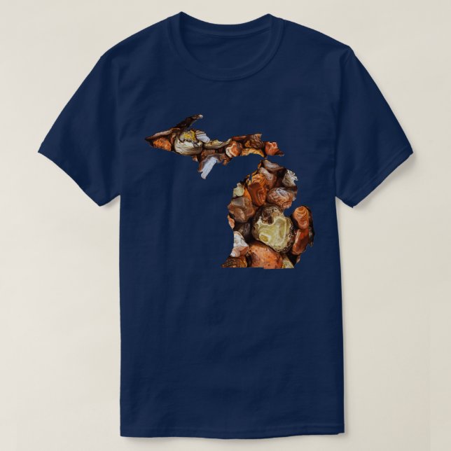 T-shirt Michigan Agates Lake Supérieur (Design devant)