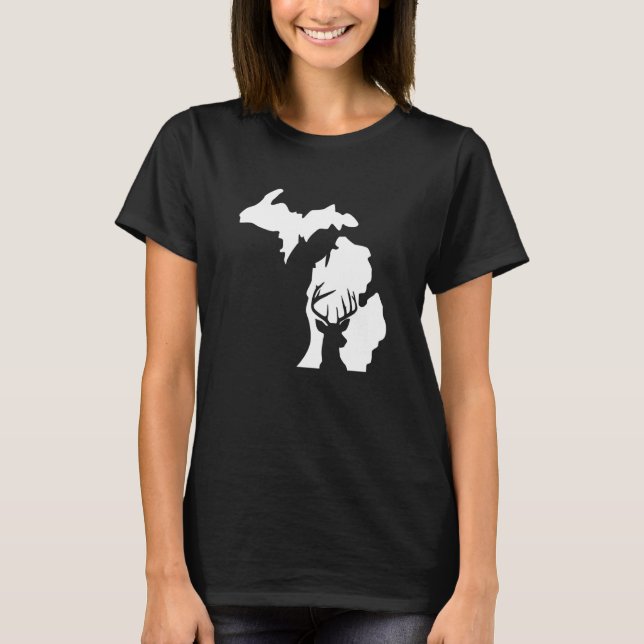 T-shirt Michigan Deer Whitetail Home State Midwest Up Nort (Devant)