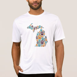 T-shirt Michigan Empreintes de pattes Sport-Tek