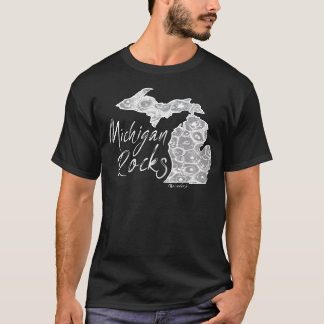 T-shirt Michigan Girls Rocks Petoskey Stone (Devant)