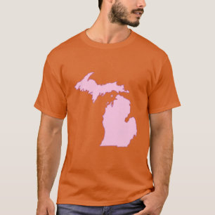 T-shirt Michigan Home State Pink