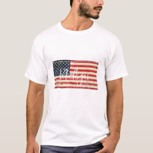 T-shirt Michigan Patriot American Flag Heart Day