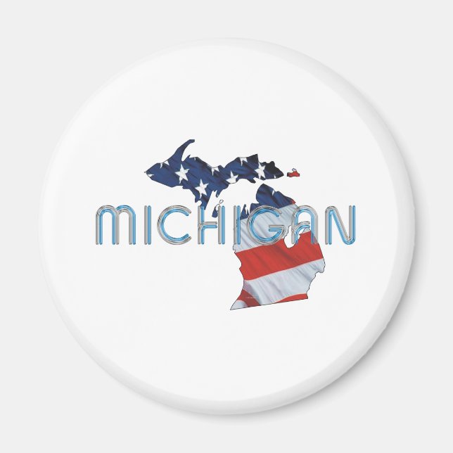 T-SHIRT Michigan Patriot Magnet (Vorne)