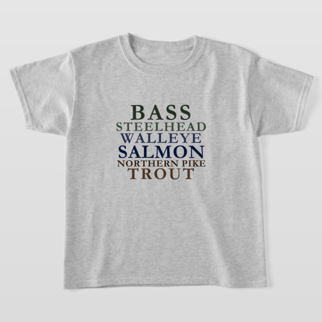 T-shirt Michigan Pêche Thème Enfants Tee (Poser)