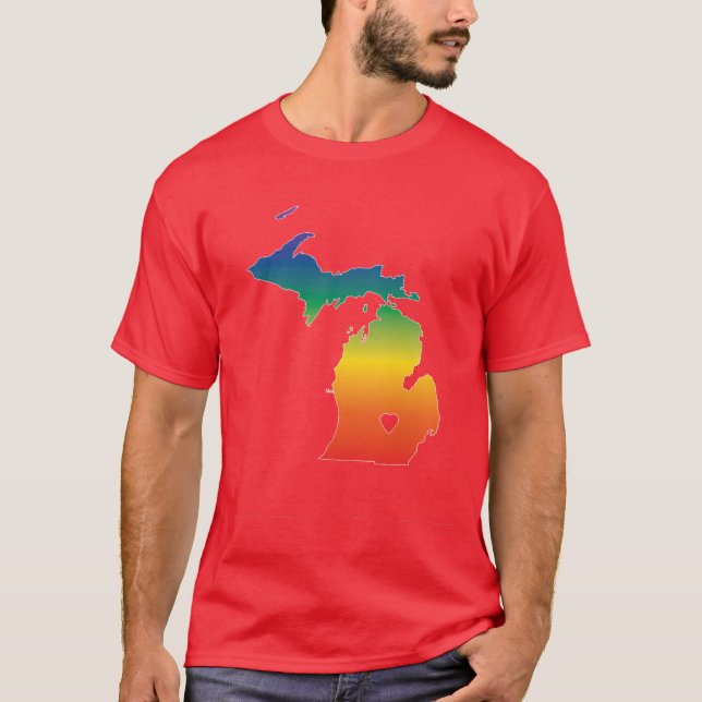 T-shirt Michigan Pride surdimensionnée 2 (Devant)