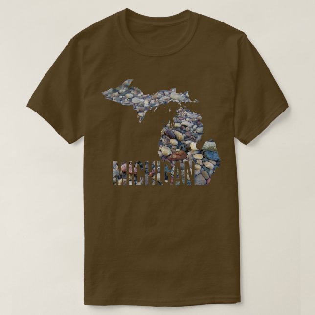 T-shirt Michigan Rock Beach Lake State MI Géologie (Design devant)