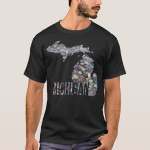 T-shirt Michigan Rock Beach Lake State MI Géologie