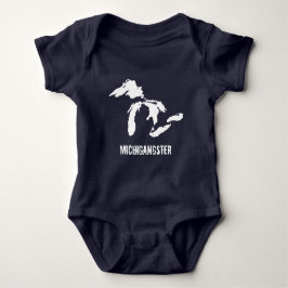 T-shirt Michiganster Baby Dark Colors Funny Michigan