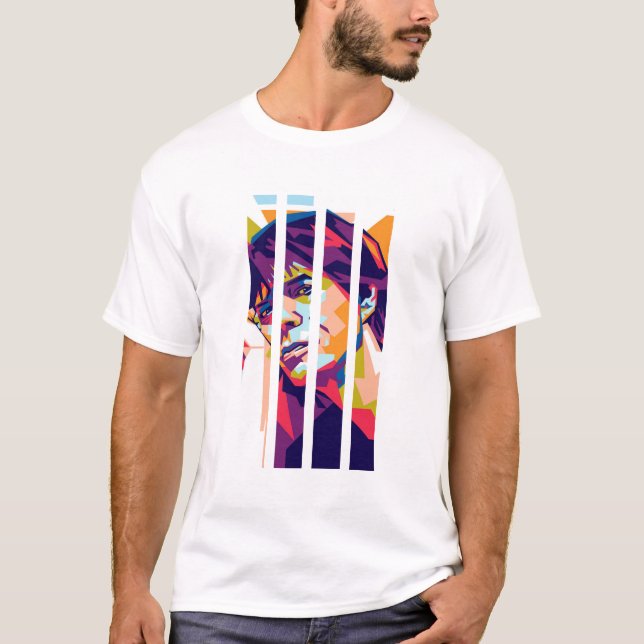 T-shirt Mick Jagger Rock Legend - Rolling Stones Frontman  (Devant)