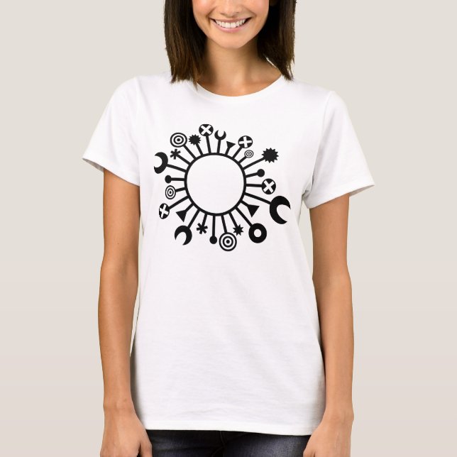 T-shirt micro-organisme - Noir (Devant)