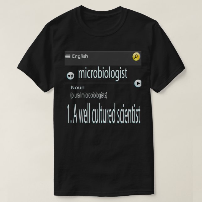 T-shirt microbiologie 34 (Design devant)