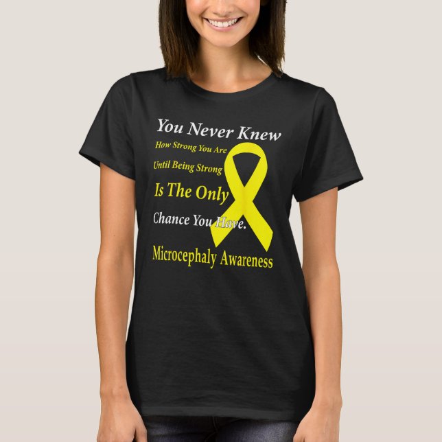 T-shirt Microcephaly Awareness Yellow Ribbon Support (Devant)
