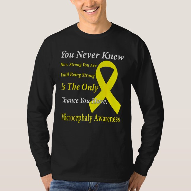 T-shirt Microcephaly Awareness Yellow Ribbon Support (Devant)