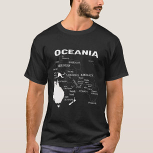 T-shirt Micronésie Carte Polynésie Carte Mélanésie Carte