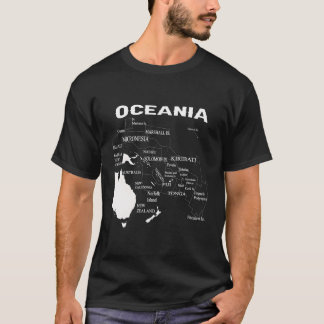 T-shirt Micronésie Carte Polynésie Carte Mélanésie Carte