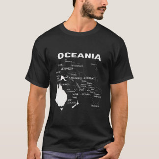 T-shirt Micronésie Carte Polynésie Carte Mélanésie Carte