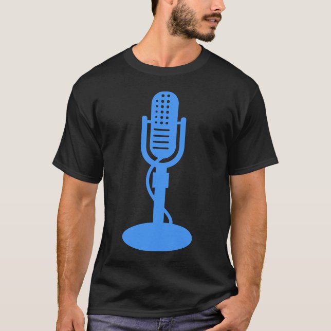 T-shirt Microphone - Bébé bleu (Devant)