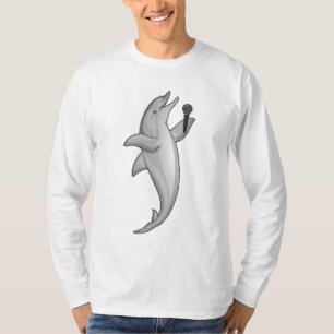 T-shirt Microphone Dolphin Singer