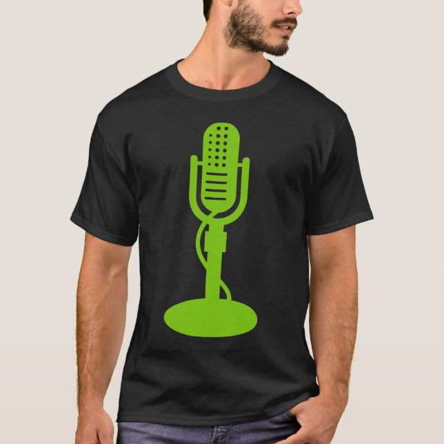 T-shirt Microphone - Martian Green (Devant)