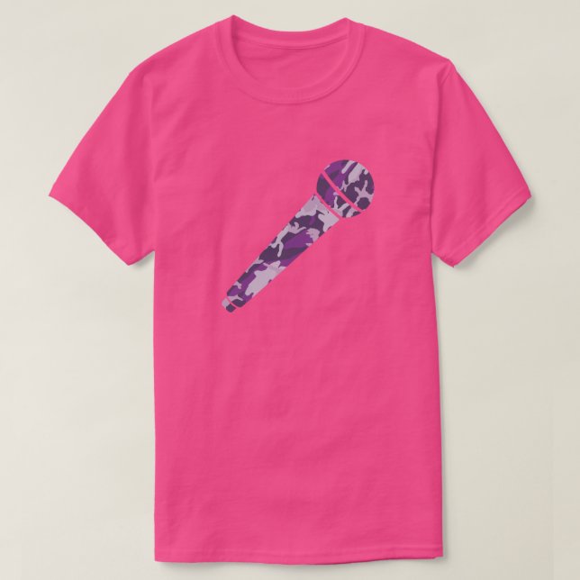T-shirt Microphone Motif PurpleBerry Camo (Design devant)