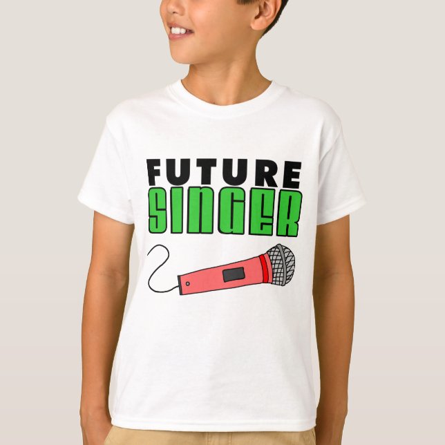 T-shirt Microphone rose Futur Chanteur (Devant)