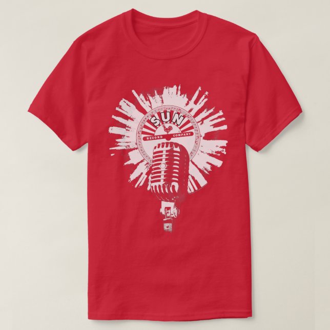 T-shirt Microphone Sun Records White Splatter (Design devant)