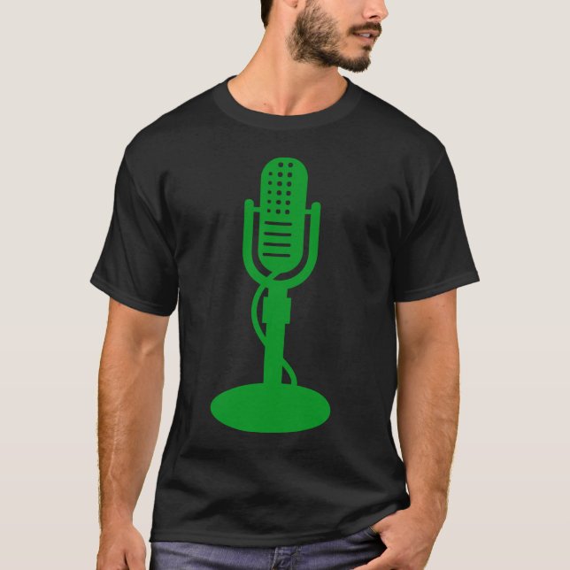 T-shirt Microphone - Vert herbe (Devant)