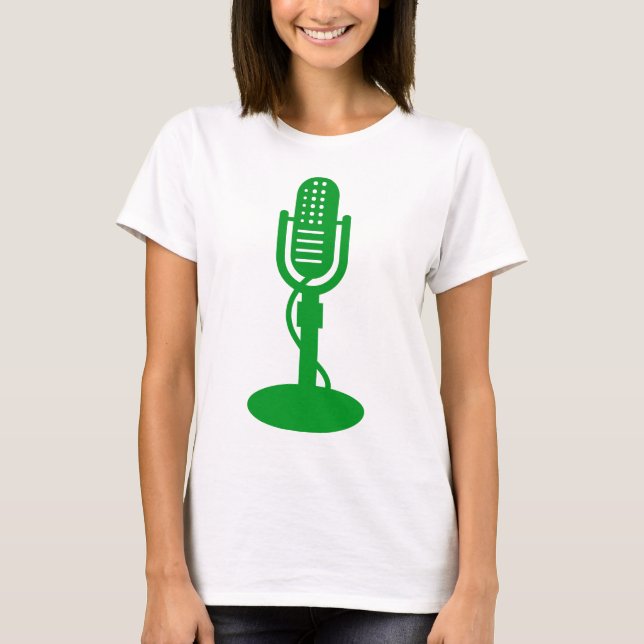 T-shirt Microphone - Vert herbe (Devant)