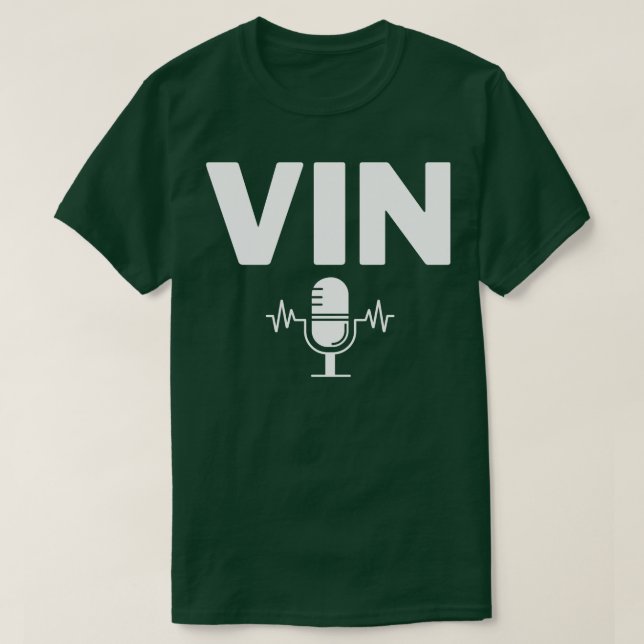 T-shirt Microphone Vin Scully 14 (Design devant)