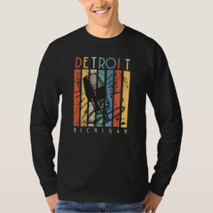 T-shirt Microphone Vintage de Detroit Michigan Vintage