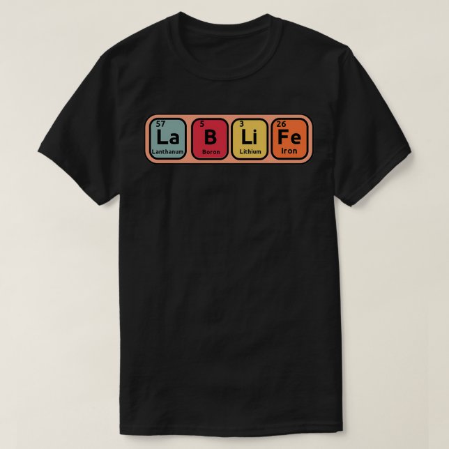 T-shirt Microscope LABLIFE Laboratoire Médicale Technologi (Design devant)