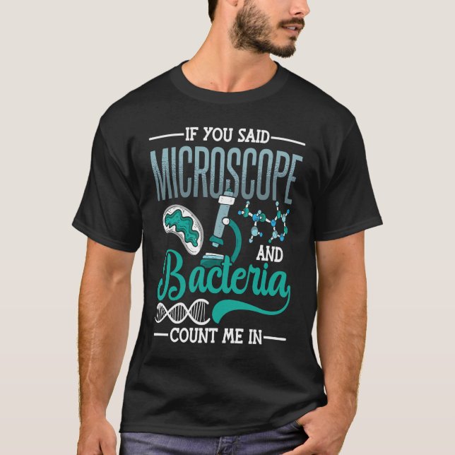 T-shirt Microscope Microbiology Laboratory Biology Science (Devant)