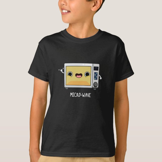 T-shirt Microwave Funny Pun Dark BG (Devant)