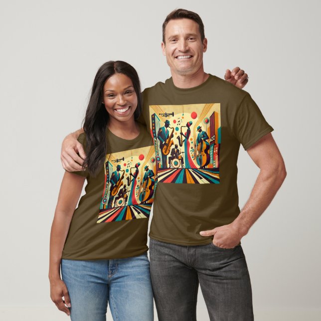 T-shirt Mid Century Jazz Age Quartet (Unisexe)