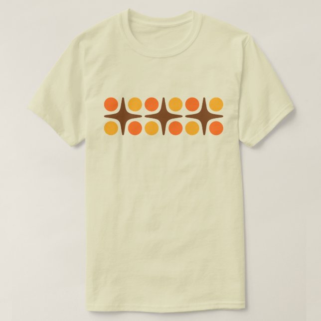 T-shirt Mid Century Modern Starburst Design (Design devant)